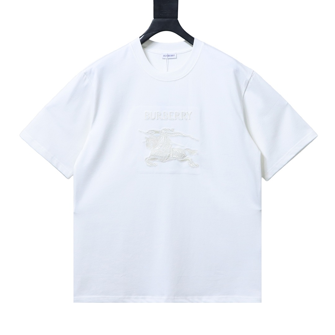 EM Sneakers Burberry 26SS Equestrian Knight Embroidery T-Shirt White