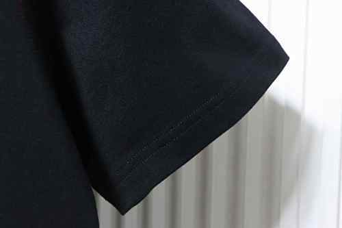 EM Sneakers Burberry Check-Collar T-Shirt with Embroidered Logo Black