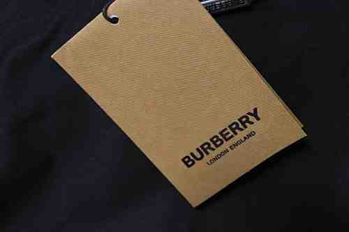 EM Sneakers Burberry Check-Collar T-Shirt with Embroidered Logo Black