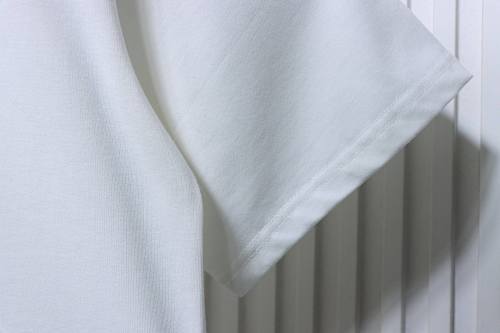 EM Sneakers Burberry T-Shirt with Front Embroidery Back Plaid Patch and Letter Print White