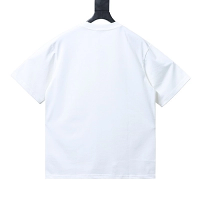 EM Sneakers Burberry Cross-Stitch Plaid & Equestrian Knight Print T-Shirt White 02