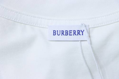 EM Sneakers Burberry Cross-Stitch Plaid & Equestrian Knight Print T-Shirt White