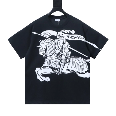 EM Sneakers Burberry 26SS Equestrian Knight Print T-Shirt Black 01