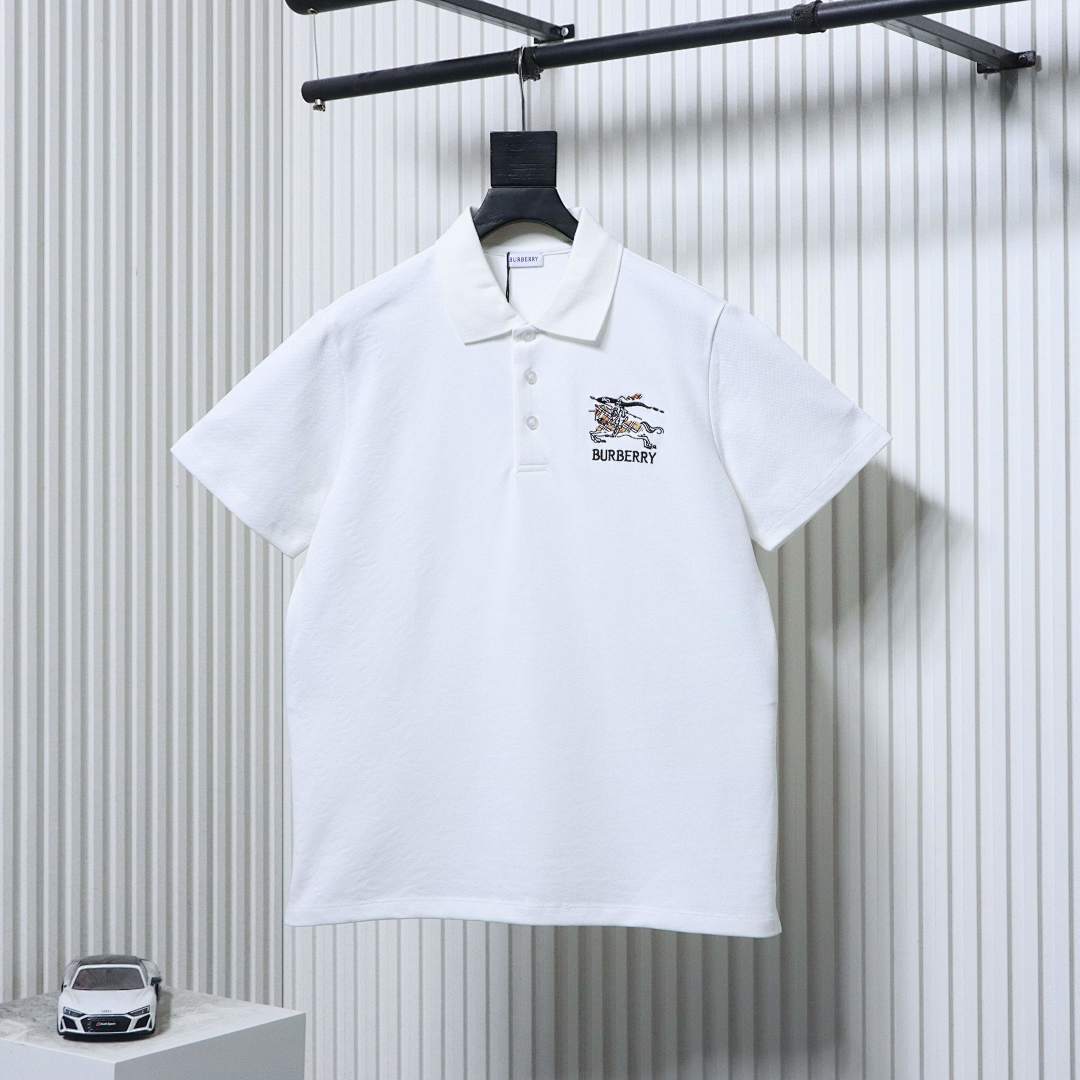 EM Sneakers Burberry EKD Sketch Cotton Polo Shirt White