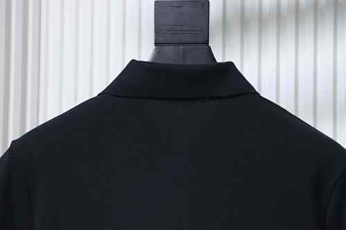 EM Sneakers Burberry Equestrian Knight Logo Polo Shirt Black-SS26