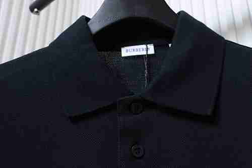 EM Sneakers Burberry Equestrian Knight Logo Polo Shirt Black-SS26