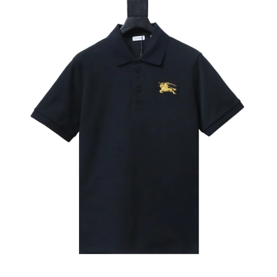 EM Sneakers Burberry Equestrian Knight Logo Polo Shirt Black-SS26 01