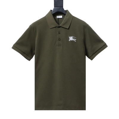 EM Sneakers Burberry Equestrian Knight Logo Polo Shirt Military Green-SS26 01