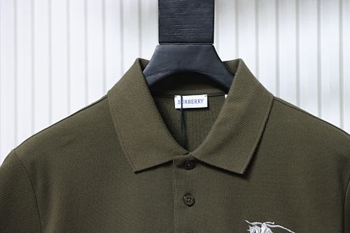 EM Sneakers Burberry Equestrian Knight Logo Polo Shirt Military Green-SS26