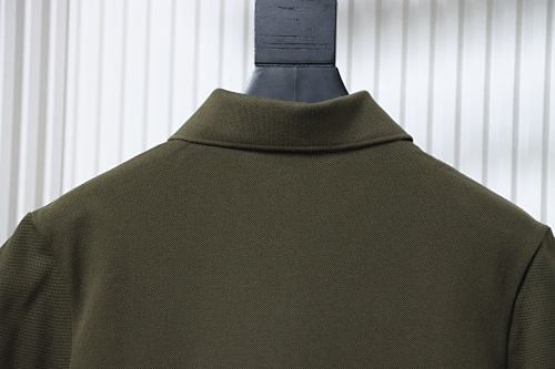 EM Sneakers Burberry Equestrian Knight Logo Polo Shirt Military Green-SS26