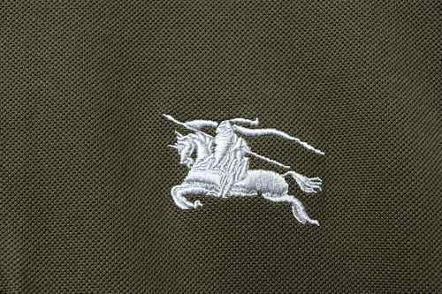 EM Sneakers Burberry Equestrian Knight Logo Polo Shirt Military Green-SS26