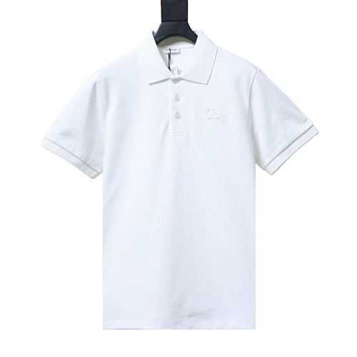 EM Sneakers Burberry Equestrian Knight Logo Polo Shirt White-SS26