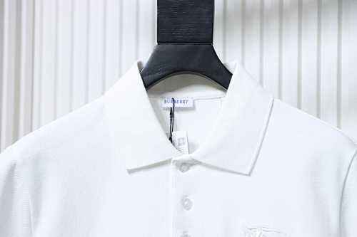 EM Sneakers Burberry Equestrian Knight Logo Polo Shirt White-SS26