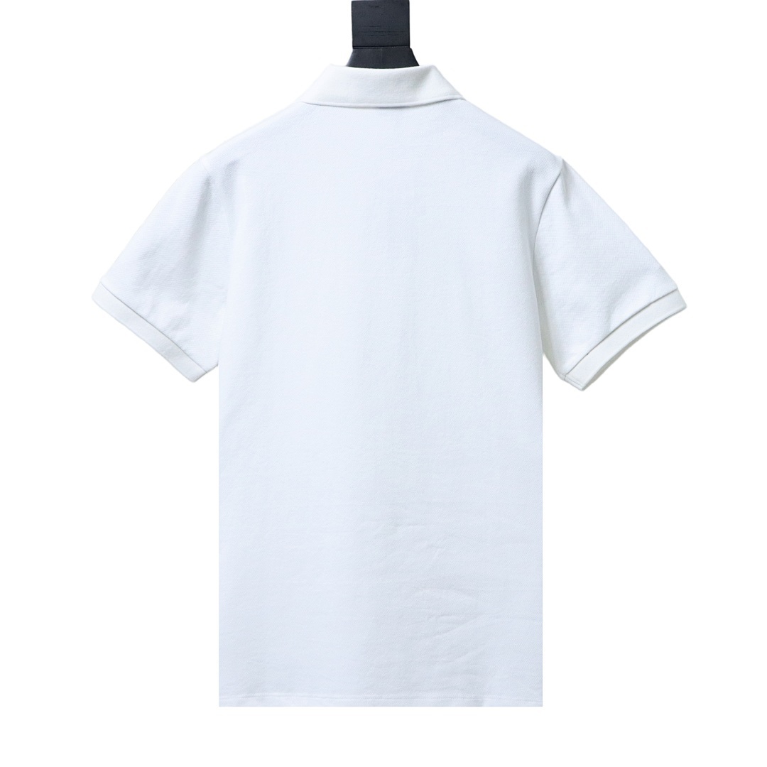 EM Sneakers Burberry Equestrian Knight Logo Polo Shirt White-SS26