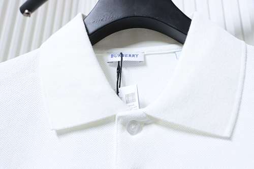 EM Sneakers Burberry Equestrian Knight Logo Polo Shirt White-SS26