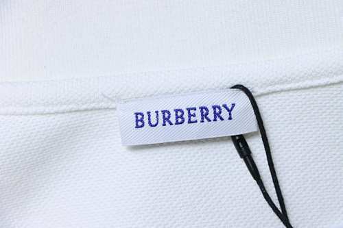 EM Sneakers Burberry Equestrian Knight Logo Polo Shirt White-SS26