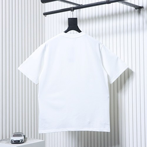 EM Sneakers Burberry T-Shirt with Front Check and Equestrian Knight Print White