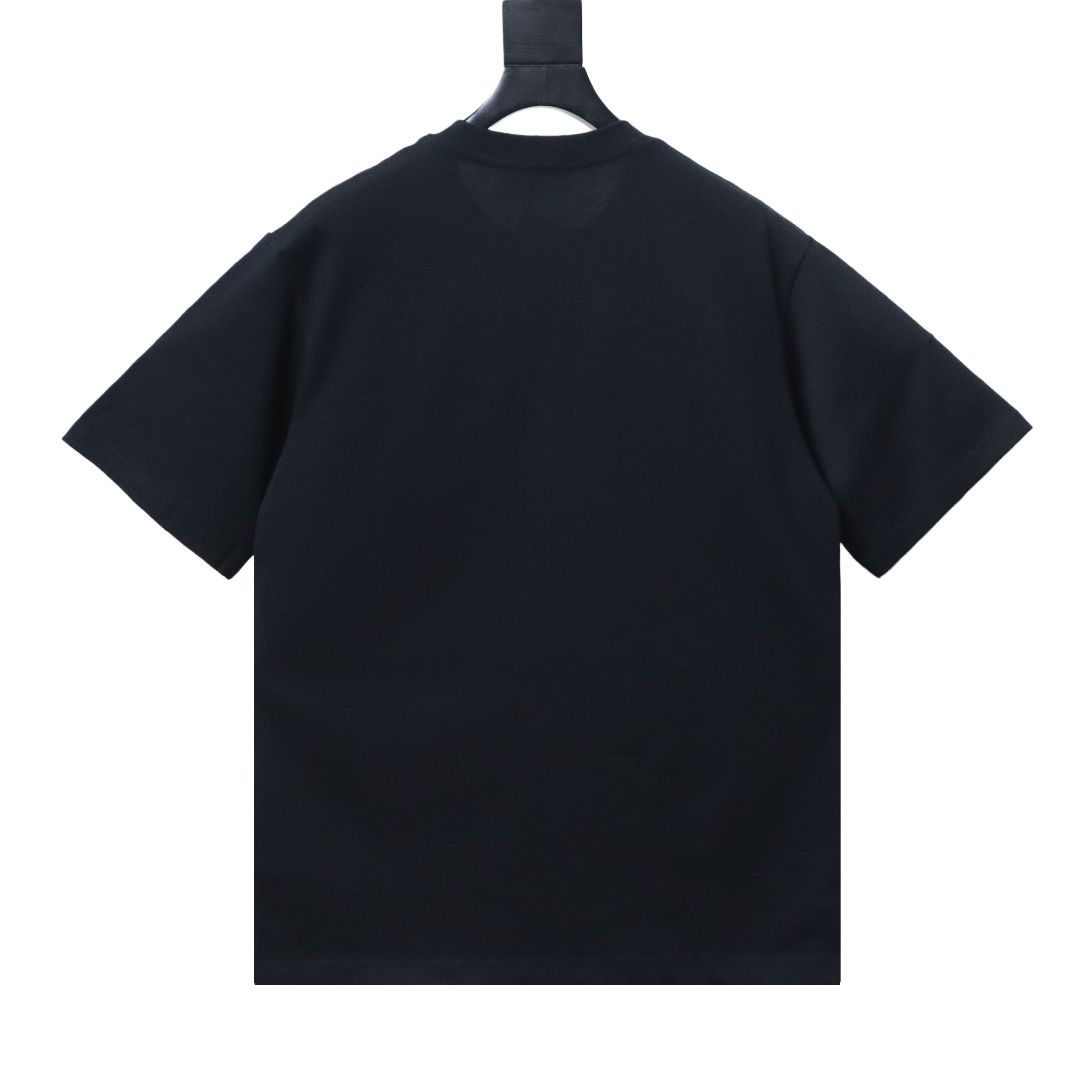 EM Sneakers Burberry T-Shirt with Front Check and Equestrian Knight Print Black