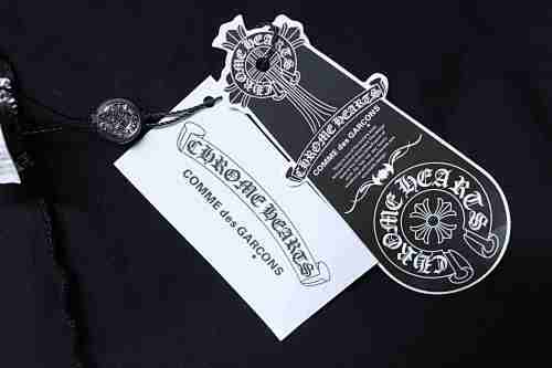 EM Sneakers Chrome Hearts Blue-Trim Horseshoe Cross T-Shirt Black