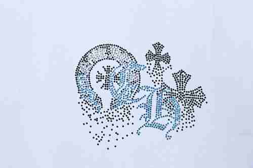 EM Sneakers Chrome Hearts Sanskrit & Diamond-Embellished Cross T-Shirt White