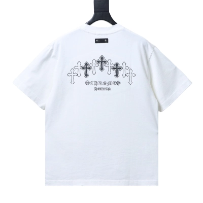 EM Sneakers Chrome Hearts CH26ss Sanskrit Cross Embroidered T-Shirt White 02