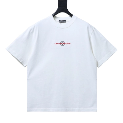 EM Sneakers Chrome Hearts CH26ss Sanskrit Cross Embroidered T-Shirt White 01