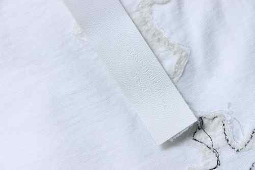 EM Sneakers Chrome Hearts Cross Leather Patch & Tape Logo T-Shirt White