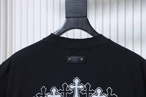 EM Sneakers Chrome Hearts CH26ss Sanskrit Cross Embroidered T-Shirt Black