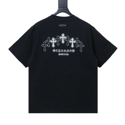 EM Sneakers Chrome Hearts CH26ss Sanskrit Cross Embroidered T-Shirt Black 02