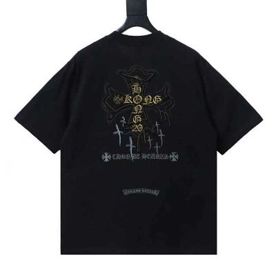 EM Sneakers Chrome Hearts Heavy-Embroidered Sanskrit Cross T-Shirt Black 02