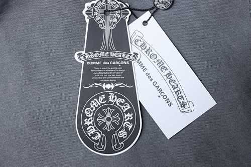 EM Sneakers Chrome Hearts Heavy-Embroidered Sanskrit Cross T-Shirt Gray