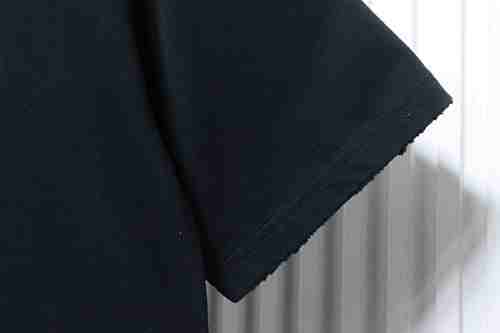 EM Sneakers Chrome Hearts Horseshoe Embroidery Smoke-Effect Ink Splatter Washed & Distressed T-Shirt Black