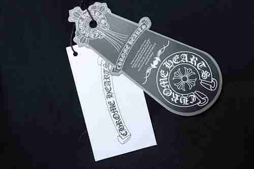 EM Sneakers Chrome Hearts Horseshoe Embroidery Smoke-Effect Ink Splatter Washed & Distressed T-Shirt Black