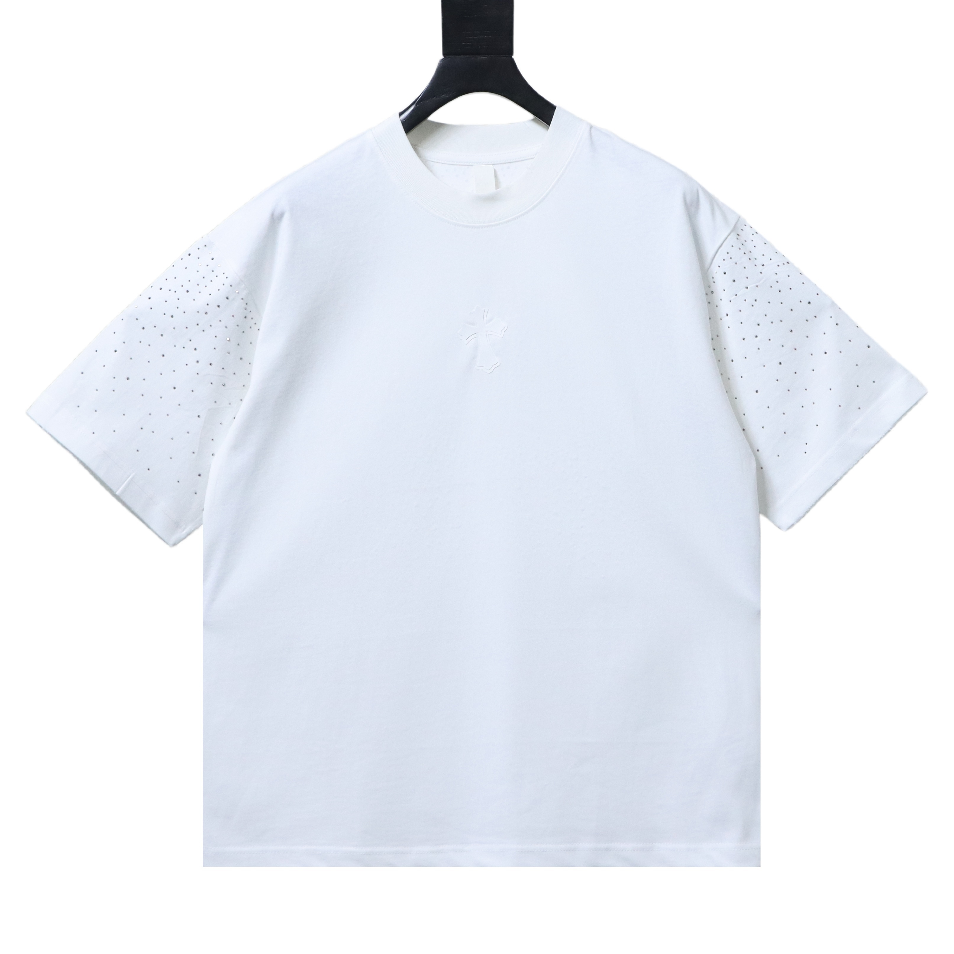 EM Sneakers Chrome Hearts Sanskrit Rhinestone T-Shirt White