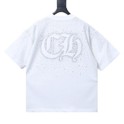 EM Sneakers Chrome Hearts Sanskrit Rhinestone T-Shirt White 02