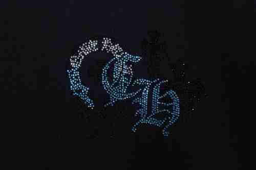 EM Sneakers Chrome Hearts Sanskrit & Diamond-Embellished Cross T-Shirt Black