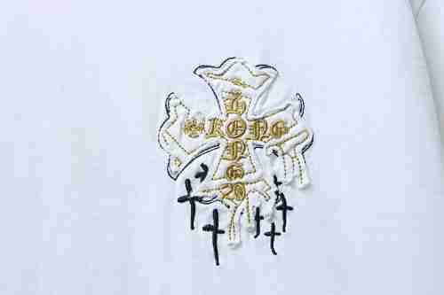 EM Sneakers Chrome Hearts Heavy-Embroidered Sanskrit Cross T-Shirt White