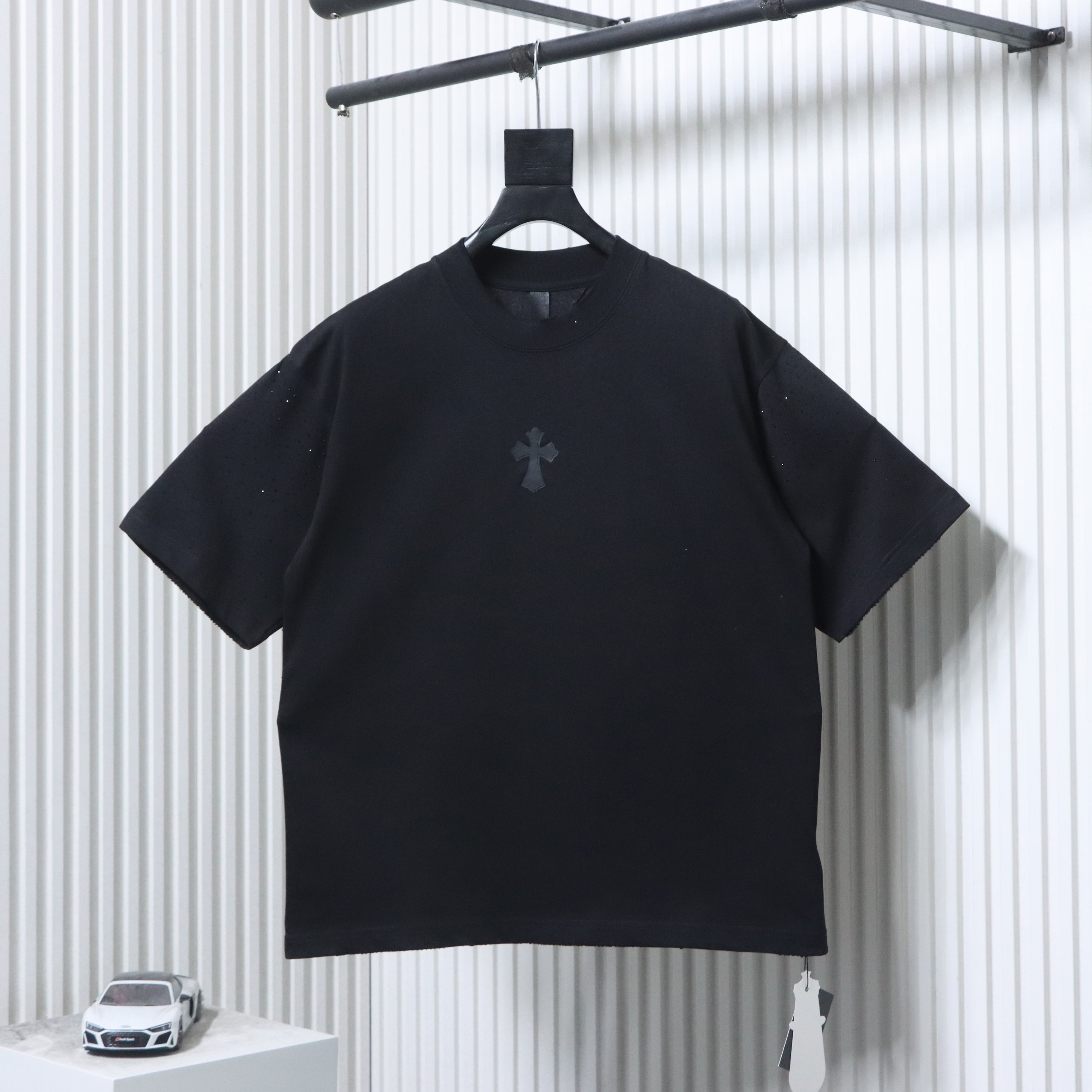 EM Sneakers Chrome Hearts Sanskrit Rhinestone T-Shirt Black