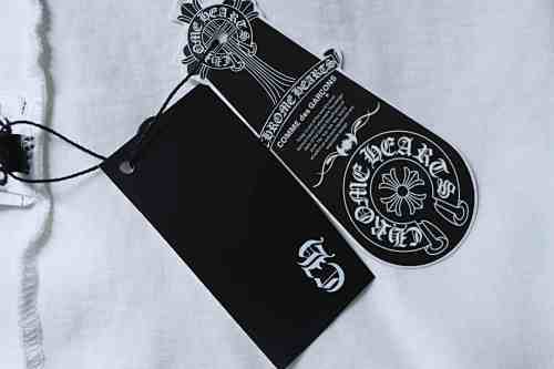 EM Sneakers Chrome Hearts Blue-Trim Horseshoe Cross T-Shirt White