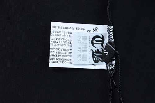 EM Sneakers Chrome Hearts Rhinestone Horseshoe T-Shirt Black