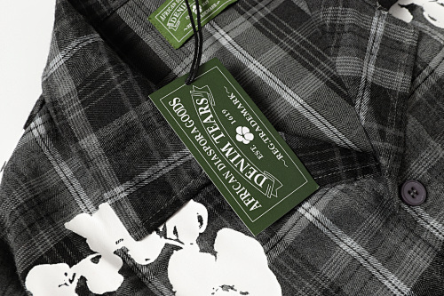 EM Sneakers Denim Tears × Hardies NYC Cotton Wreath Flannel Long Sleeve Gary Plaid Shirt