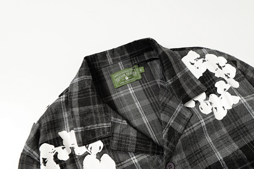 EM Sneakers Denim Tears × Hardies NYC Cotton Wreath Flannel Long Sleeve Gary Plaid Shirt