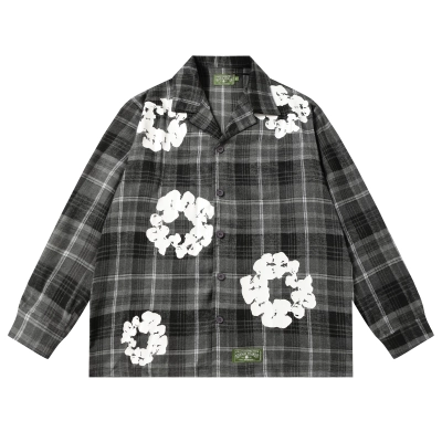 EM Sneakers Denim Tears × Hardies NYC Cotton Wreath Flannel Long Sleeve Gary Plaid Shirt 01