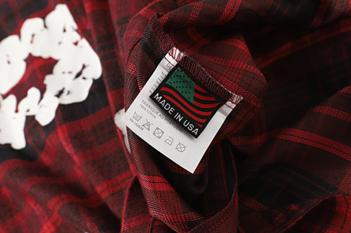EM Sneakers Denim Tears × Hardies NYC Cotton Wreath Flannel Long Sleeve Red Plaid Shirt