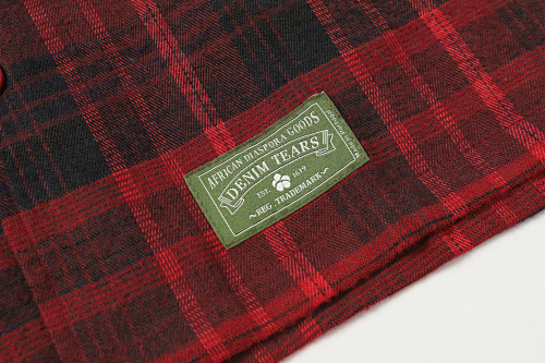 EM Sneakers Denim Tears × Hardies NYC Cotton Wreath Flannel Long Sleeve Red Plaid Shirt