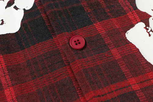 EM Sneakers Denim Tears × Hardies NYC Cotton Wreath Flannel Long Sleeve Red Plaid Shirt