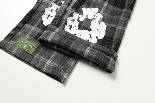 EM Sneakers Denim Tears × Hardies NYC Cotton Wreath Flannel Long-Sleeve Shirt & Pant Sets Gray Plaid