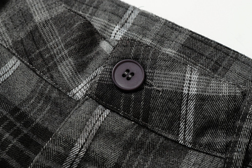 EM Sneakers Denim Tears × Hardies NYC Cotton Wreath Flannel Long-Sleeve Shirt & Pant Sets Gray Plaid