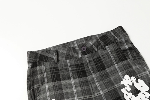 EM Sneakers Denim Tears × Hardies NYC Cotton Wreath Flannel Long-Sleeve Shirt & Pant Sets Gray Plaid