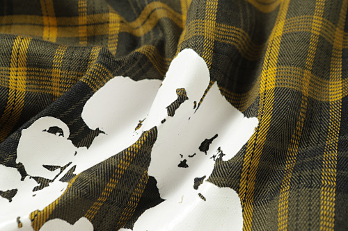 EM Sneakers Denim Tears × Hardies NYC Cotton Wreath Flannel Long Sleeve Yellow Plaid Shirt